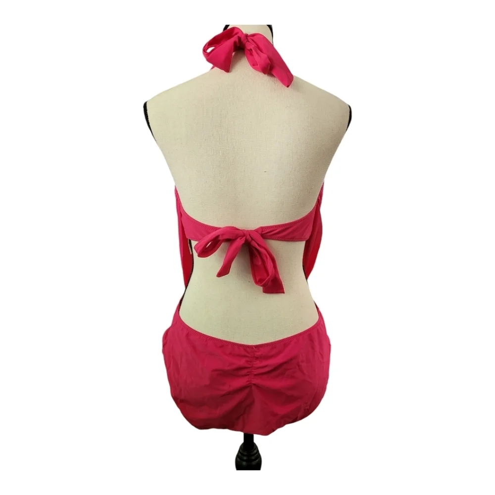💕Bar III open back one piece swim suit‎ Womens Size Xl Hot Pink